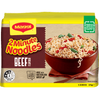 Maggi 2-Minute Beef Noodles Multipack 5 x 74g