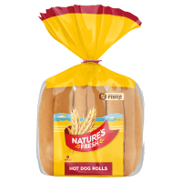 Nature's Fresh Hot Dog Rolls 6 x 70g