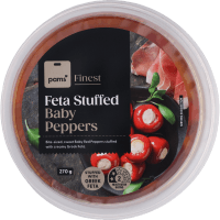 Pams Finest Feta Stuffed Baby Red Peppers 270g