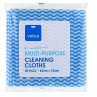 Value Multi Purpose Cleaning Cloths 10pk