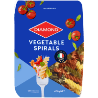 Diamond Vegetable Spirals Pasta 450g