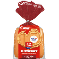 Tip Top Supersoft Hot Dog Rolls 6pk