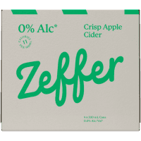 Zeffer 0% Alcohol Crisp Apple Cider Cans 4 x 330ml