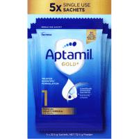 Aptamil Gold+ 1 0-6 Months Premium Infant Formula 5 x 22.5g