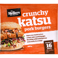 Hellers Crunchy Katsu Pork Burgers 600g